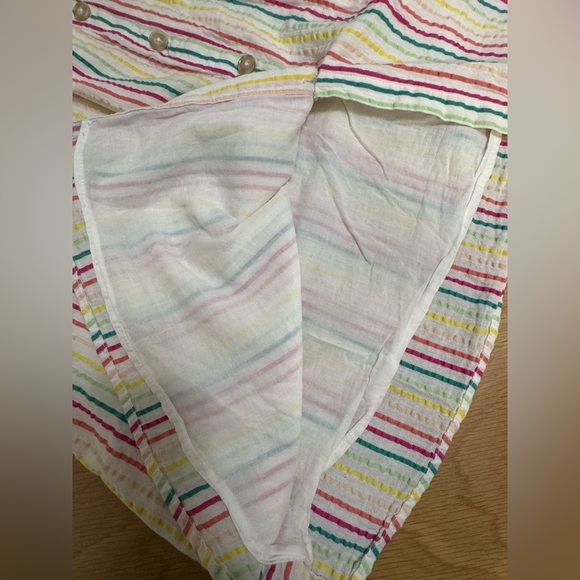 LOFT Striped Button Tie Waist Midi Dress – Size 6P (Petite) - Picture 10 of 11